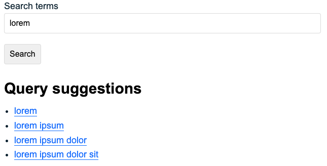 Query suggestions